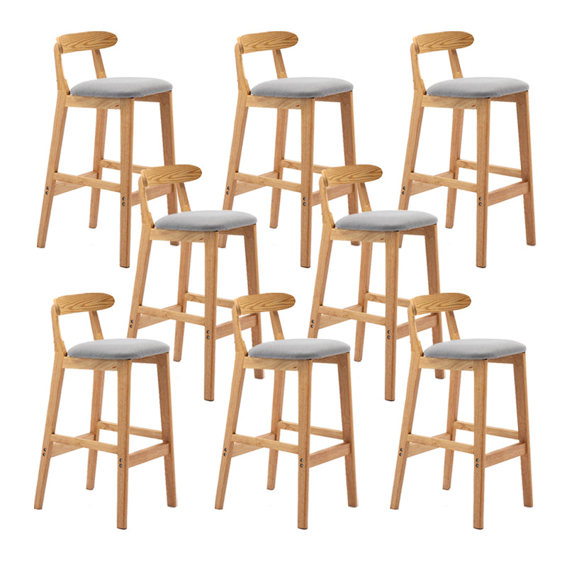 Scandinavian Wood Stool Fabric Cushion in Matte Finish for Indoor