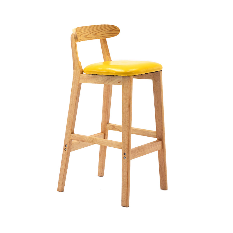 Scandinavian Wood Stool Fabric Cushion in Matte Finish for Indoor