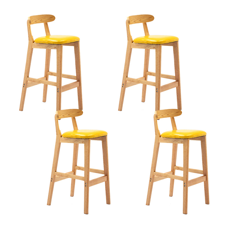 Scandinavian Wood Stool Fabric Cushion in Matte Finish for Indoor