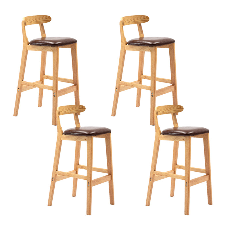 Scandinavian Wood Stool Fabric Cushion in Matte Finish for Indoor