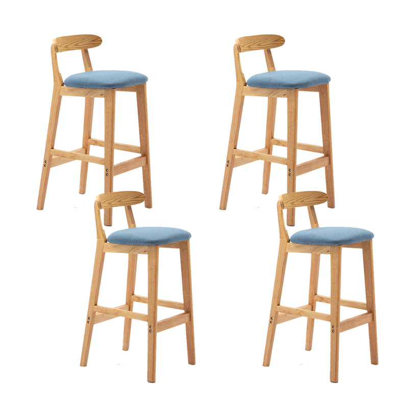 Scandinavian Wood Stool Fabric Cushion in Matte Finish for Indoor