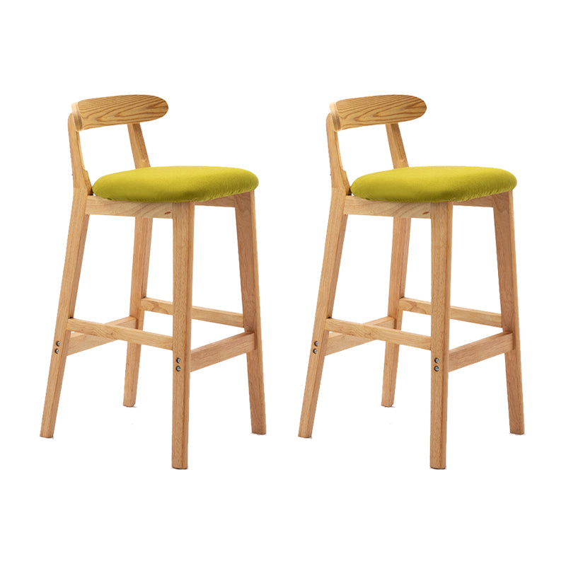 Scandinavian Wood Stool Fabric Cushion in Matte Finish for Indoor