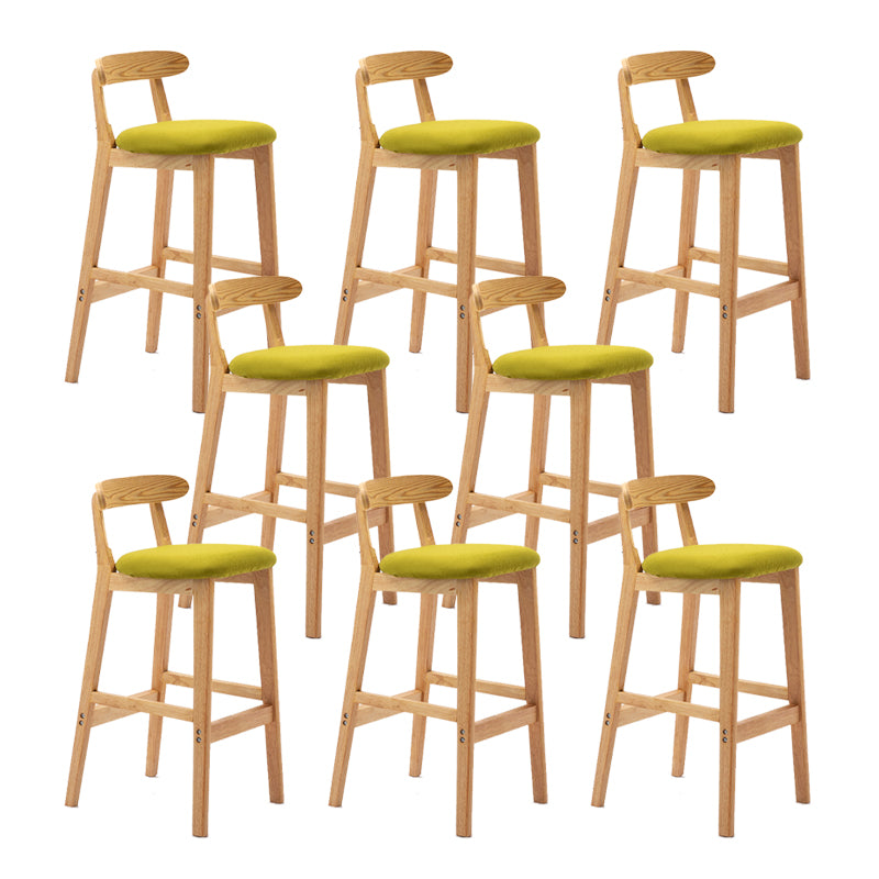 Scandinavian Wood Stool Fabric Cushion in Matte Finish for Indoor