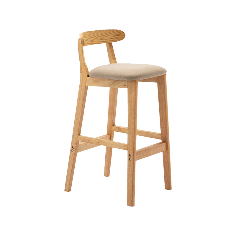 Scandinavian Wood Stool Fabric Cushion in Matte Finish for Indoor