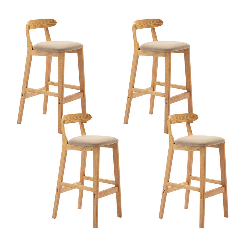 Scandinavian Wood Stool Fabric Cushion in Matte Finish for Indoor