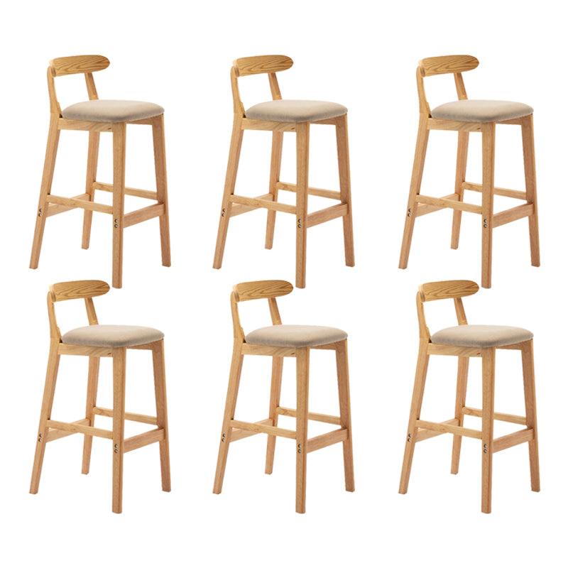 Scandinavian Wood Stool Fabric Cushion in Matte Finish for Indoor