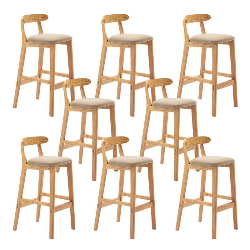 Scandinavian Wood Stool Fabric Cushion in Matte Finish for Indoor