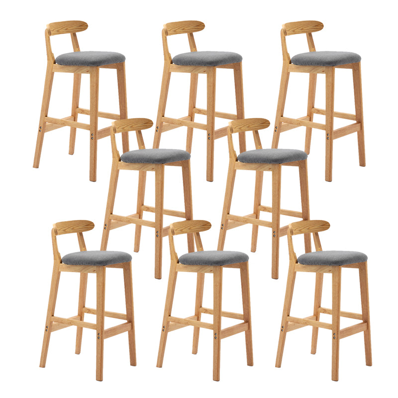 Scandinavian Wood Stool Fabric Cushion in Matte Finish for Indoor