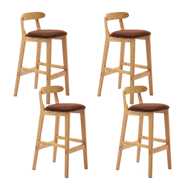 Scandinavian Wood Stool Fabric Cushion in Matte Finish for Indoor