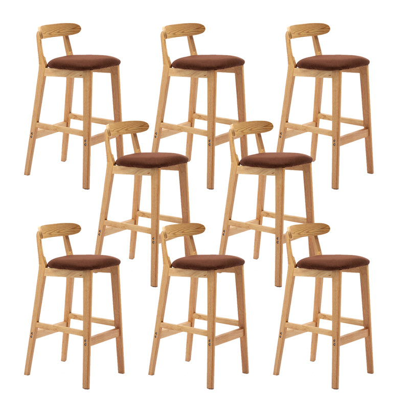 Scandinavian Wood Stool Fabric Cushion in Matte Finish for Indoor