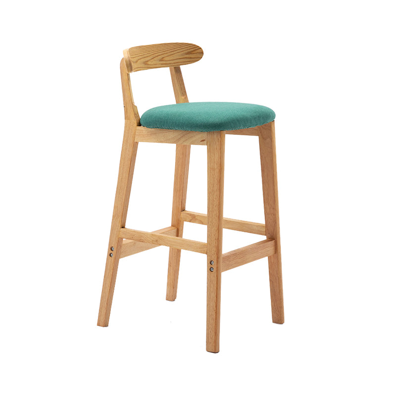 Scandinavian Wood Stool Fabric Cushion in Matte Finish for Indoor