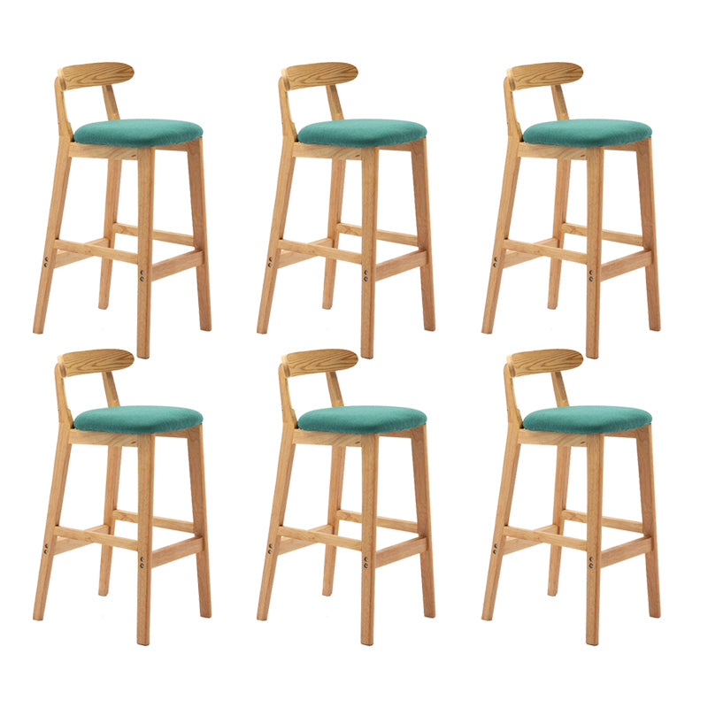 Scandinavian Wood Stool Fabric Cushion in Matte Finish for Indoor