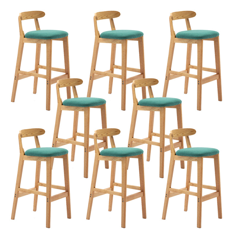 Scandinavian Wood Stool Fabric Cushion in Matte Finish for Indoor