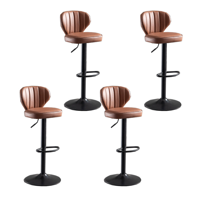 Contemporary Faux Leather Counter Stool Fabric Cushion in Matte Finish for Home