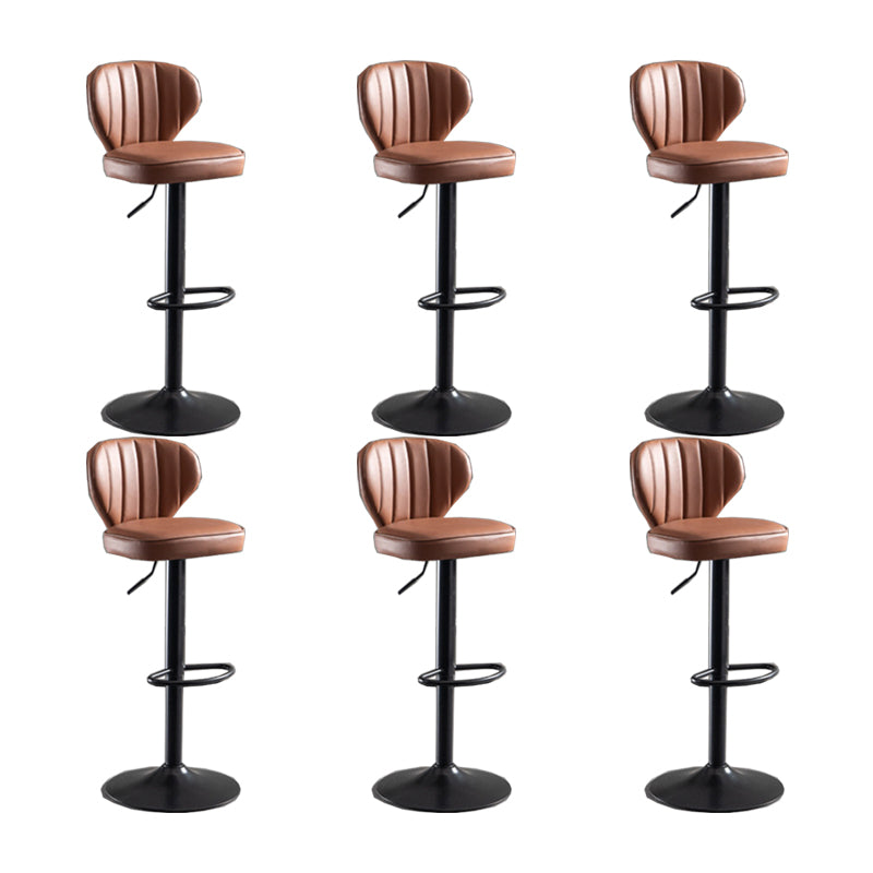 Contemporary Faux Leather Counter Stool Fabric Cushion in Matte Finish for Home