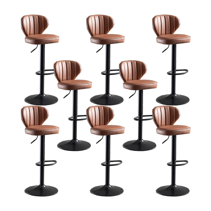 Contemporary Faux Leather Counter Stool Fabric Cushion in Matte Finish for Home