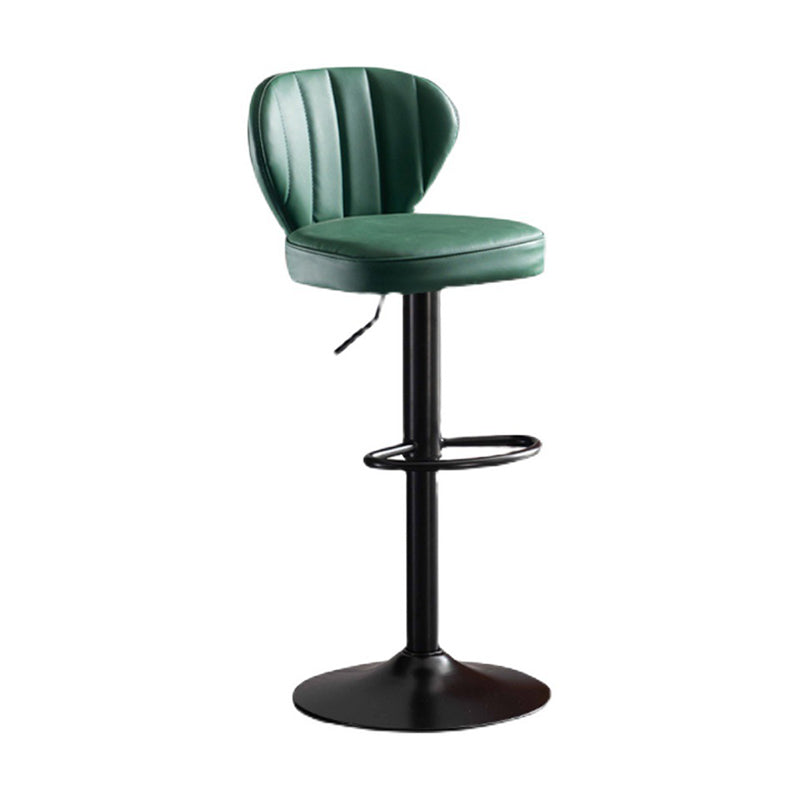 Contemporary Faux Leather Counter Stool Fabric Cushion in Matte Finish for Home