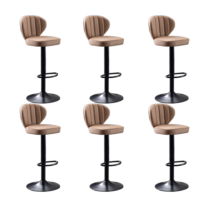 Contemporary Faux Leather Counter Stool Fabric Cushion in Matte Finish for Home