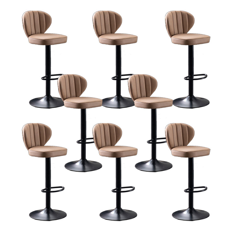 Contemporary Faux Leather Counter Stool Fabric Cushion in Matte Finish for Home