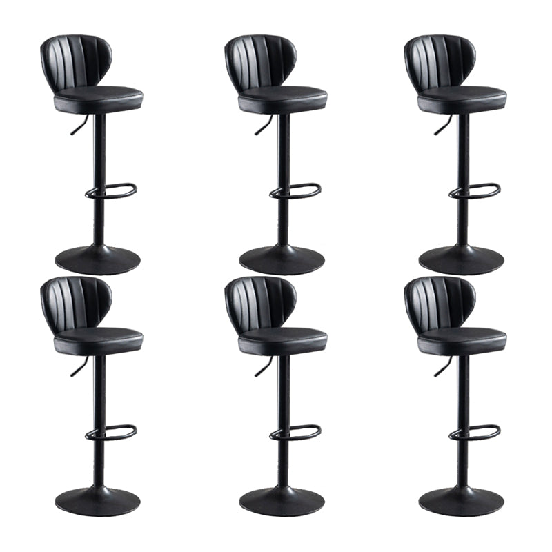 Contemporary Faux Leather Counter Stool Fabric Cushion in Matte Finish for Home