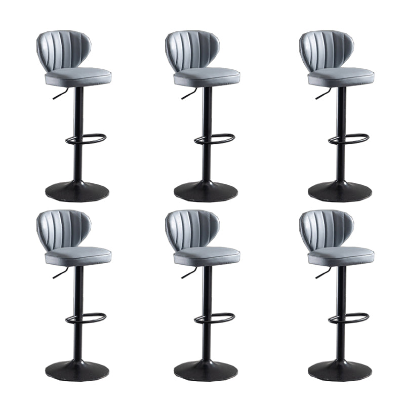 Contemporary Faux Leather Counter Stool Fabric Cushion in Matte Finish for Home