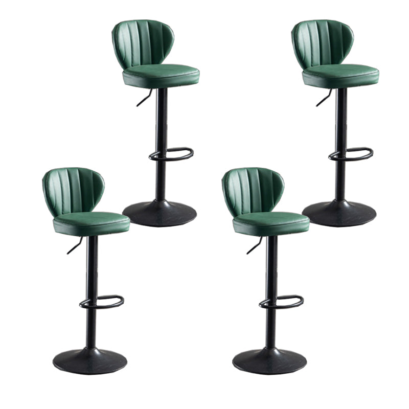 Contemporary Faux Leather Counter Stool Fabric Cushion in Matte Finish for Home