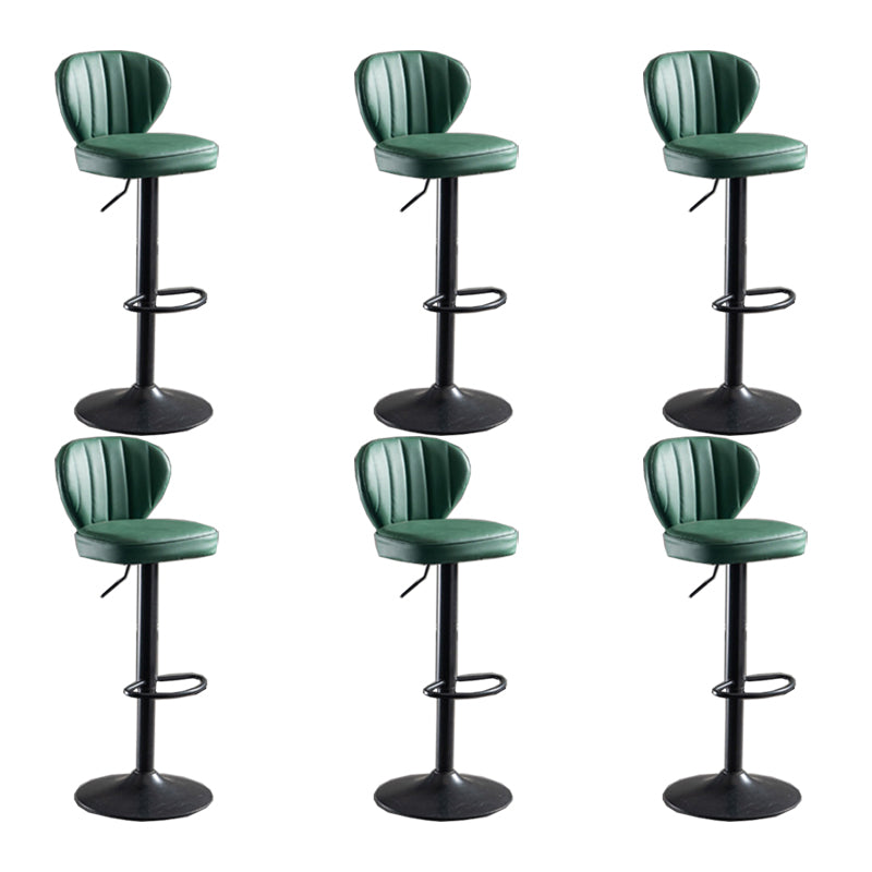 Contemporary Faux Leather Counter Stool Fabric Cushion in Matte Finish for Home