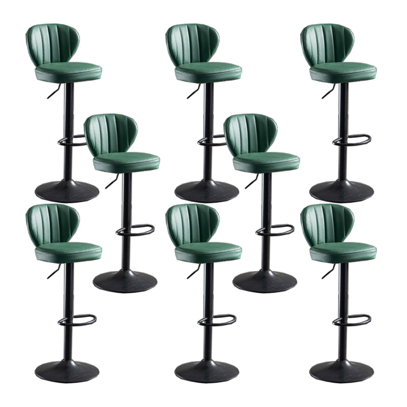 Contemporary Faux Leather Counter Stool Fabric Cushion in Matte Finish for Home