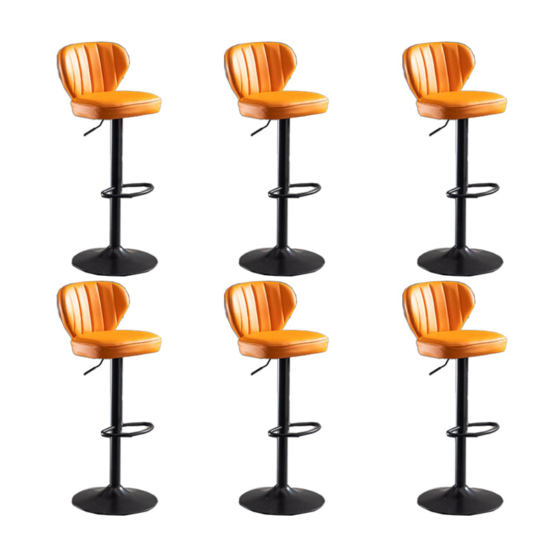 Contemporary Faux Leather Counter Stool Fabric Cushion in Matte Finish for Home