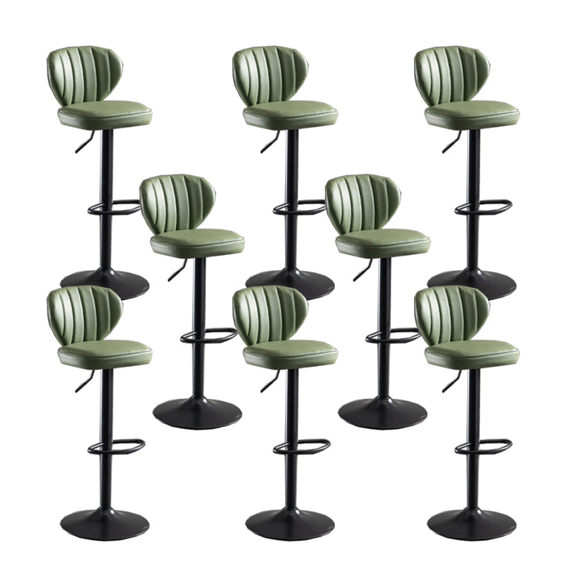 Contemporary Faux Leather Counter Stool Fabric Cushion in Matte Finish for Home