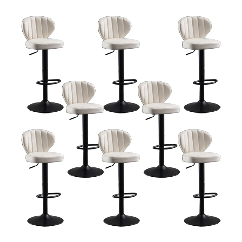 Contemporary Faux Leather Counter Stool Fabric Cushion in Matte Finish for Home