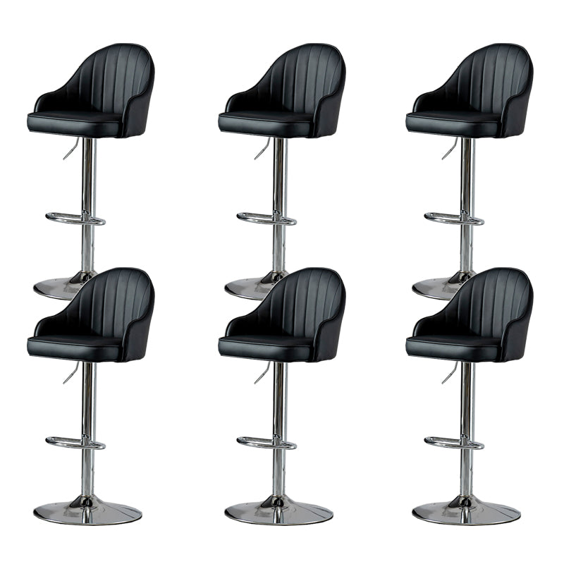 Contemporary Faux Leather Counter Stool Fabric Cushion in Matte Finish