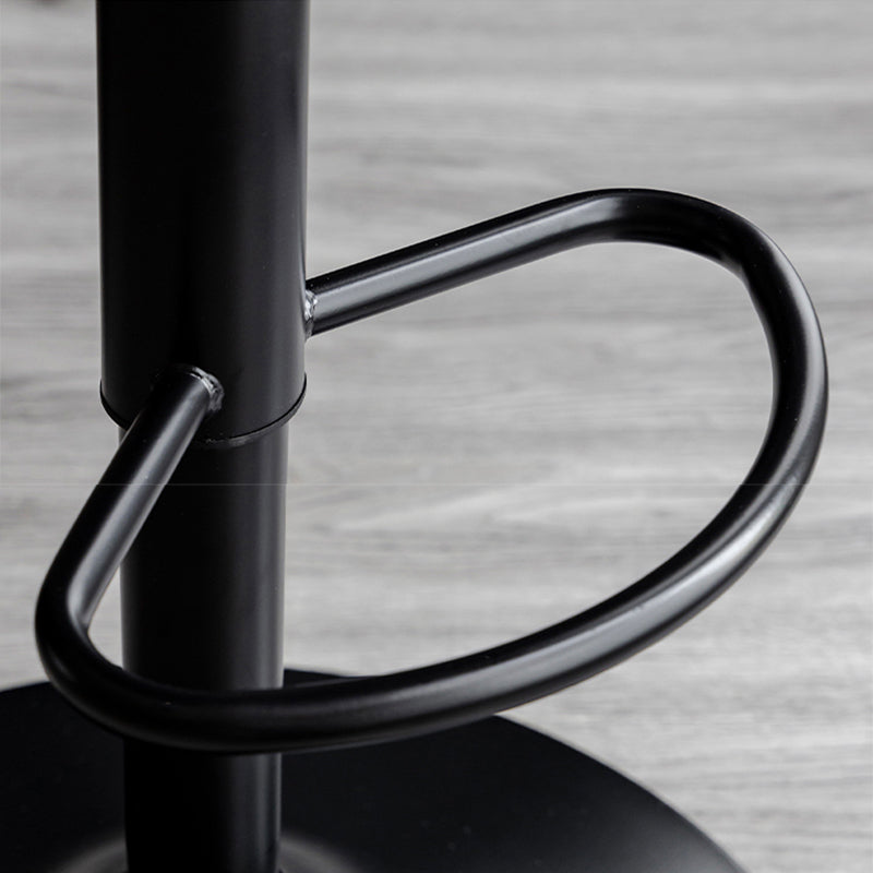 Contemporary Faux Leather Counter Stool Fabric Cushion in Matte Finish