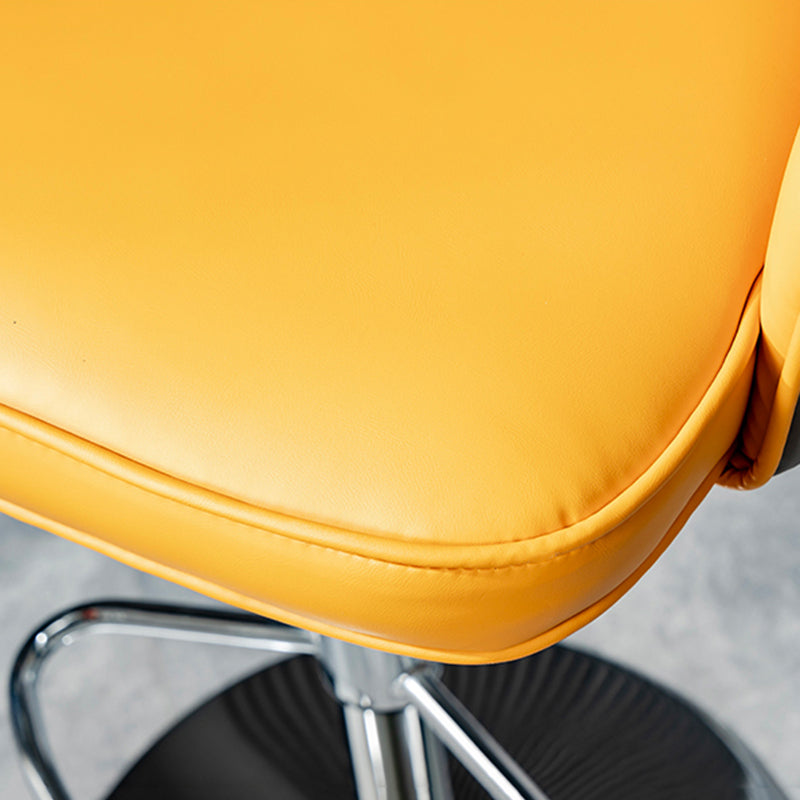 Contemporary Faux Leather Counter Stool Fabric Cushion in Matte Finish