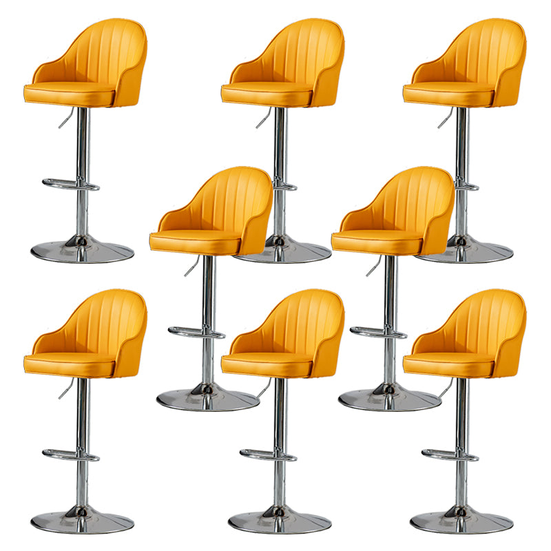 Contemporary Faux Leather Counter Stool Fabric Cushion in Matte Finish