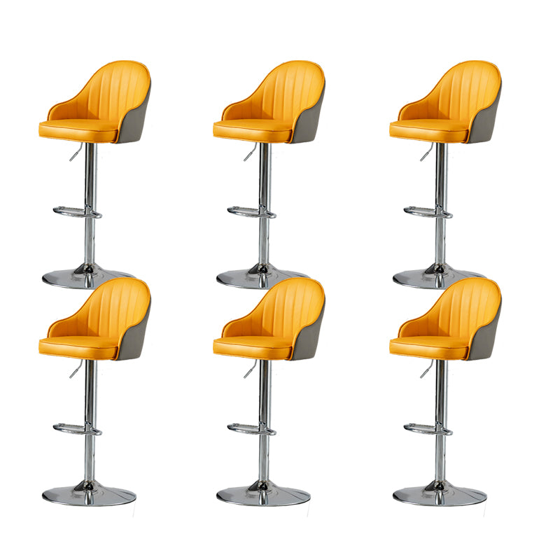 Contemporary Faux Leather Counter Stool Fabric Cushion in Matte Finish