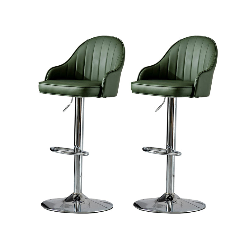 Contemporary Faux Leather Counter Stool Fabric Cushion in Matte Finish