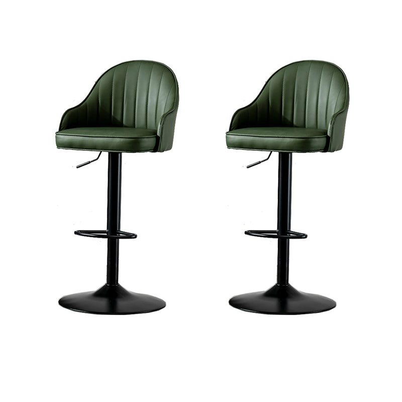 Contemporary Faux Leather Counter Stool Fabric Cushion in Matte Finish