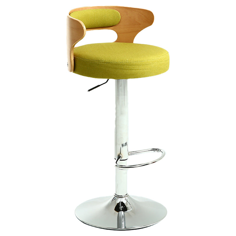 Contemporary Metal Stool PU Leather Barstools in Matte Finish for Home