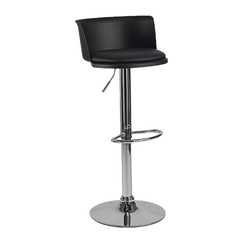 Scandinavian Adjustable Height Barstool Faux Leather Swivel Bar Stools