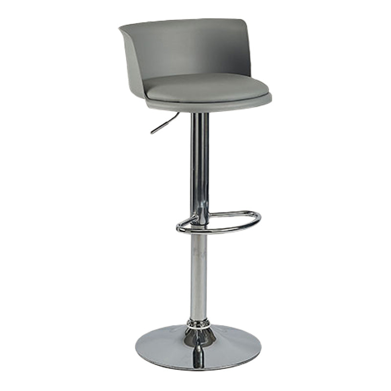 Scandinavian Adjustable Height Barstool Faux Leather Swivel Bar Stools