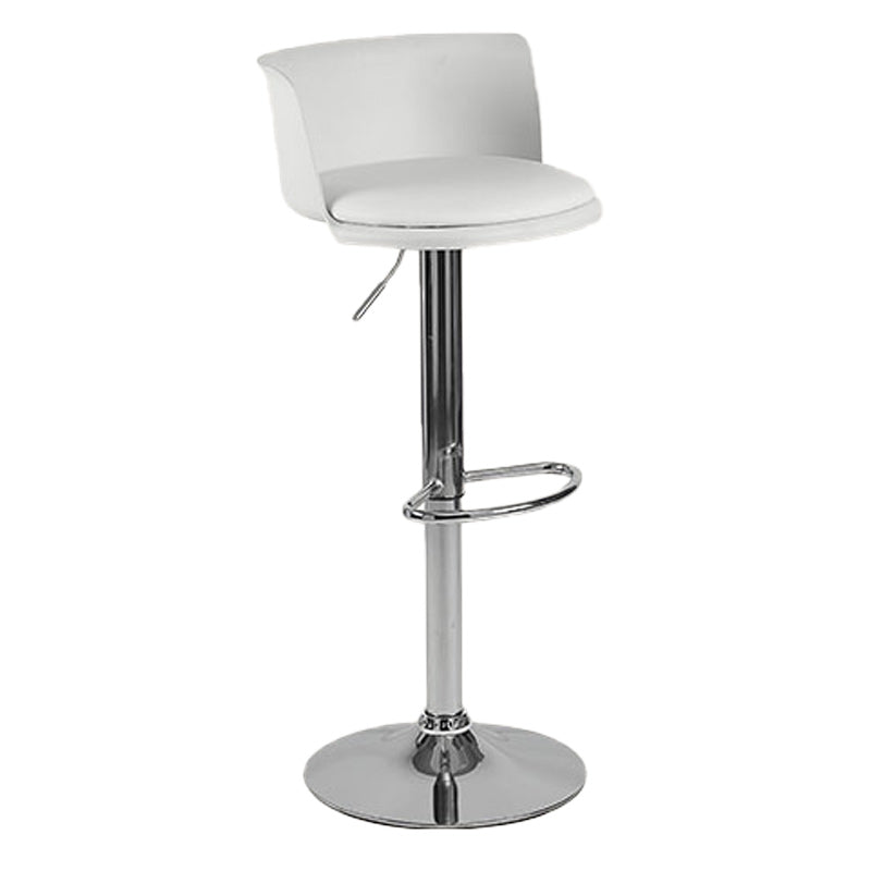 Scandinavian Adjustable Height Barstool Faux Leather Swivel Bar Stools