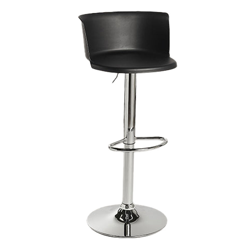 Scandinavian Adjustable Height Barstool Faux Leather Swivel Bar Stools
