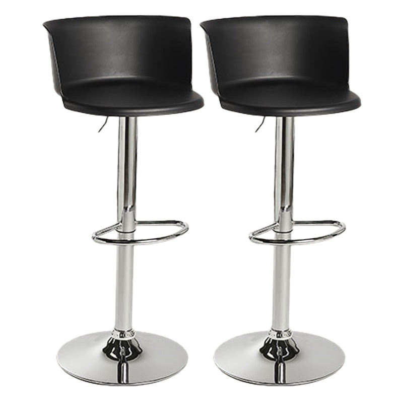 Scandinavian Adjustable Height Barstool Faux Leather Swivel Bar Stools