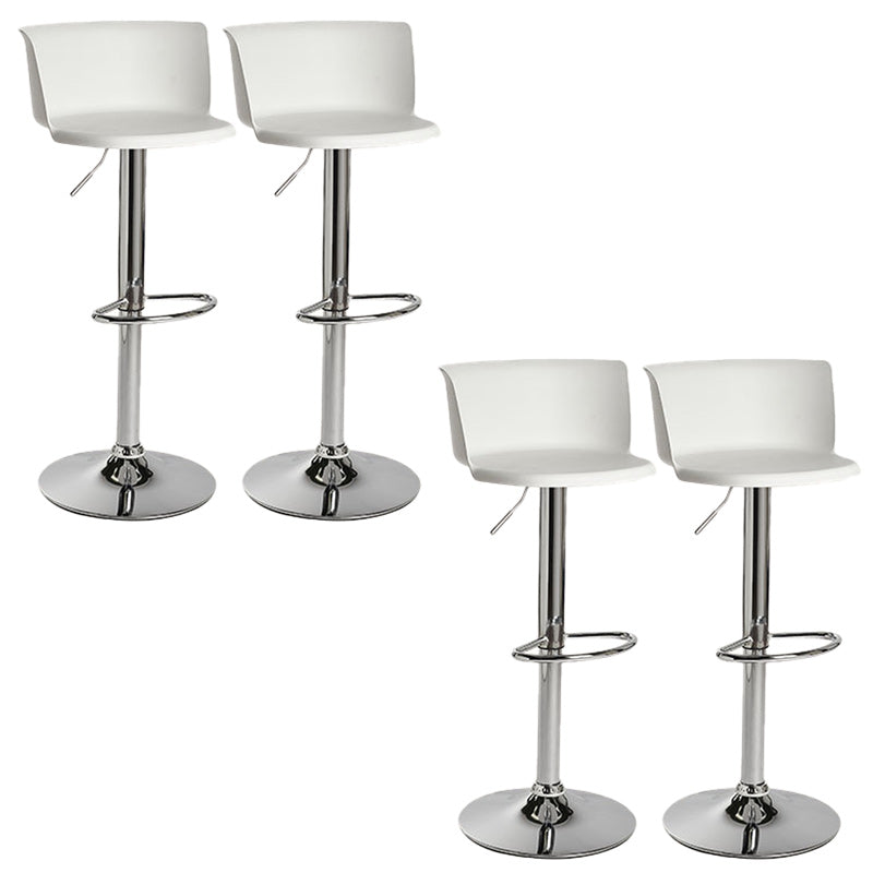 Scandinavian Adjustable Height Barstool Faux Leather Swivel Bar Stools