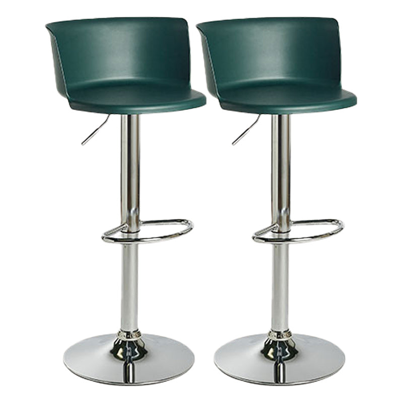 Scandinavian Adjustable Height Barstool Faux Leather Swivel Bar Stools