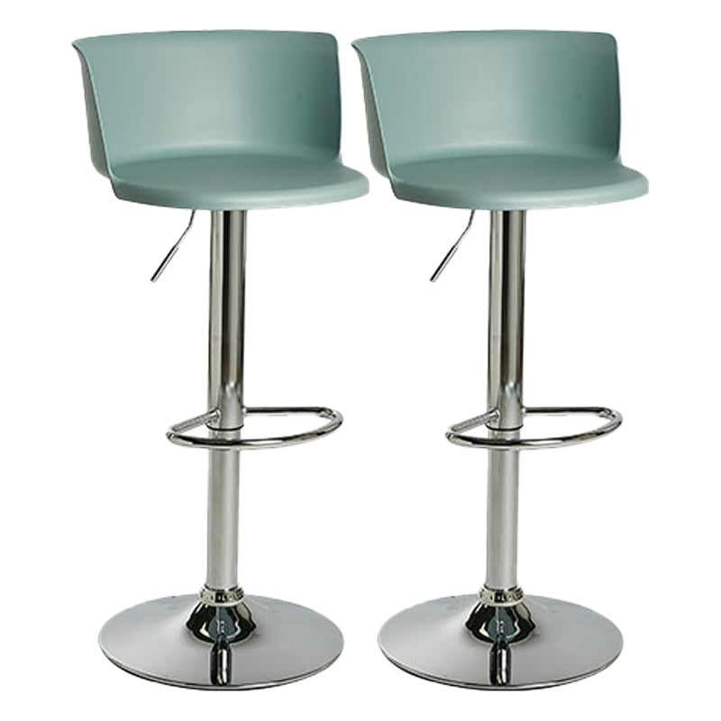 Scandinavian Adjustable Height Barstool Faux Leather Swivel Bar Stools