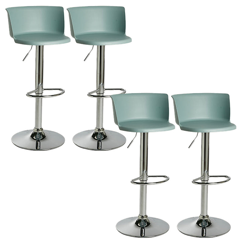 Scandinavian Adjustable Height Barstool Faux Leather Swivel Bar Stools