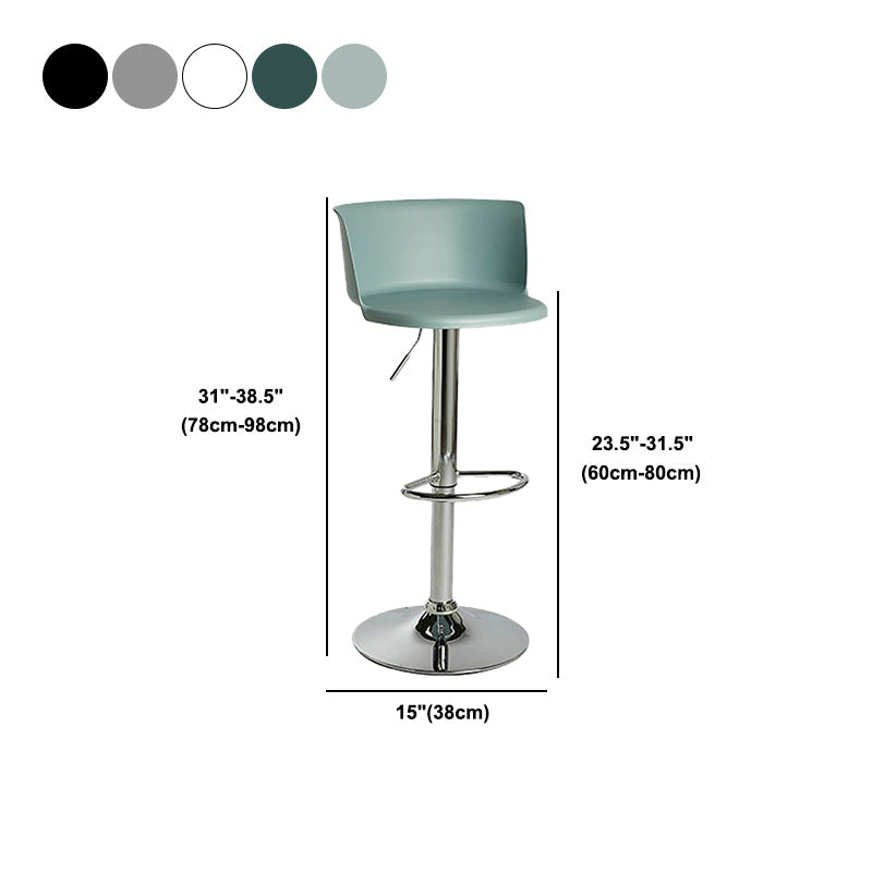 Scandinavian Adjustable Height Barstool Faux Leather Swivel Bar Stools