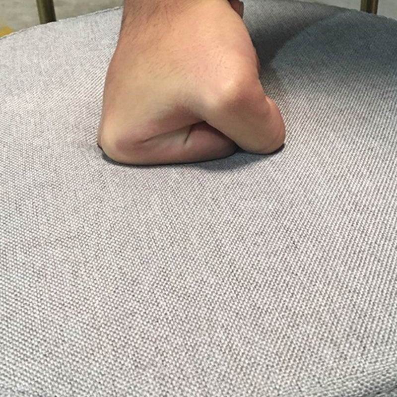 Footrest Round Seat Bar Stools Fabric Low Back Barstool for Bristol